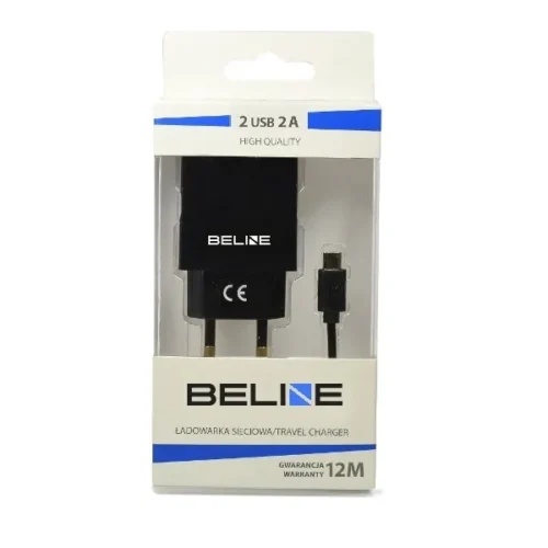 Alternative view of Beline Travel зарядно 2x USB + USB-C 2A черен