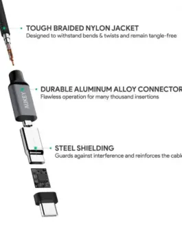 Alternative view of AUKEY CB-CD6 Ultrafast оплетка Quick Charge USB C - USB C 2m
