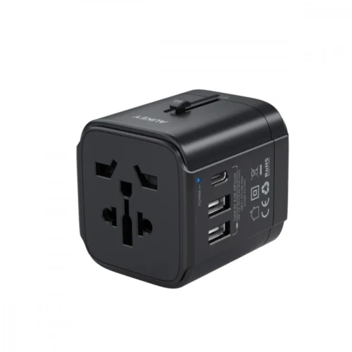 AUKEY PA-TA01 черен Universal Traver адаптер 2xUSB+1xUSB C 7.8A Fits in 150 Countries