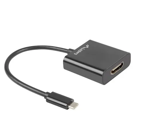 Alternative view of Lanberg адаптер USB CM - HDMI F 15cm черен