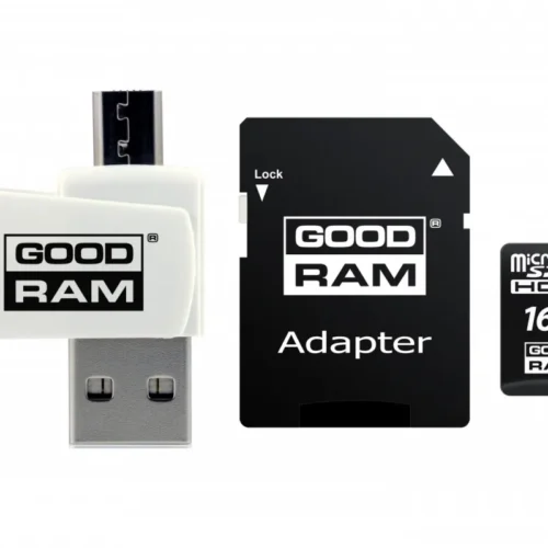 Alternative view of GOODRAM microSDHC card 16GB CL10 + адаптер + reader