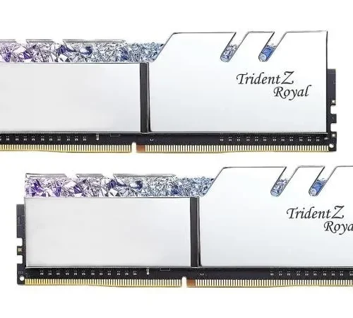 Alternative view of G.SKILL памет за компютър DDR4 32GB (2x16GB) TridentZ Royal RGB DDR4 3200MHz CL16 XMP2 Silver