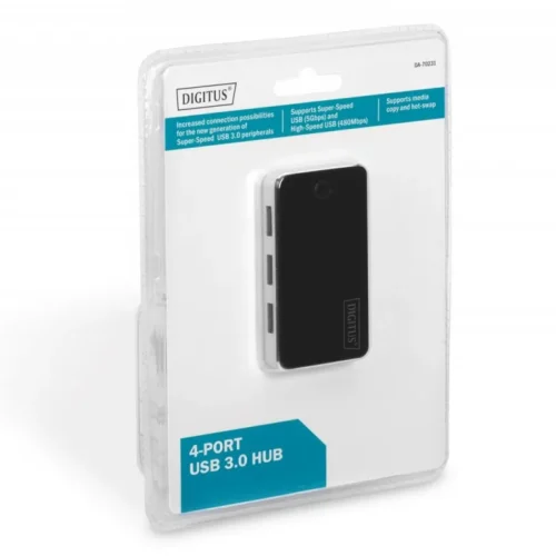 Digitus USB 3.0 Hub 4-port черен