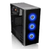 Thermaltake кутия за компютър V200 Tempeчервен Glass RGB черен
