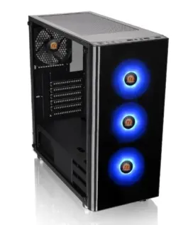 Thermaltake кутия за компютър V200 Tempeчервен Glass RGB черен