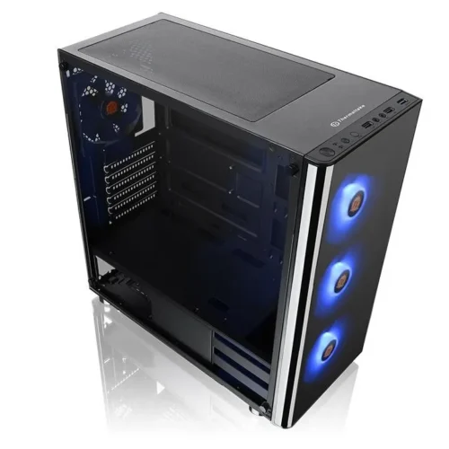 Thermaltake кутия за компютър V200 Tempeчервен Glass RGB