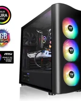 Alternative view of Thermaltake кутия за компютър View 23 Tempeчервен Glass ARGB черен