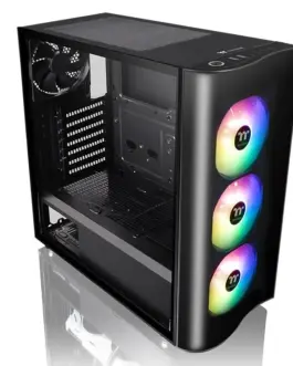 Thermaltake кутия за компютър View 23 Tempeчервен Glass ARGB черен