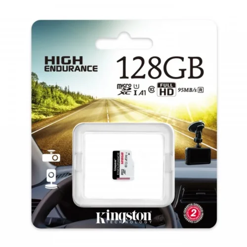 Alternative view of Kingston MicroSD card 128GB Endurance 95/45MB/s C10 A1 UHS-I