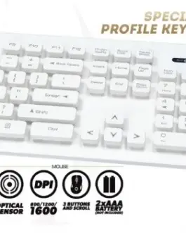 Alternative view of Rebeltec Wirelessкомплект клавиатура + мишка бялrun