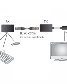 Alternative view of Digitus Extender USB up to 45 m for use with RJ45 CAT5 UTP