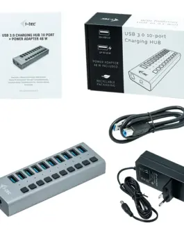 Alternative view of i-tec USB 3.0 Charging HUB 10 Port