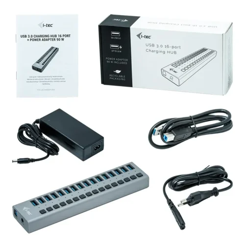 Alternative view of i-tec USB 3.0 Charging HUB 16 port 90W
