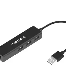 Natec USB Hub 3-ports + RJ45 Dragonfly