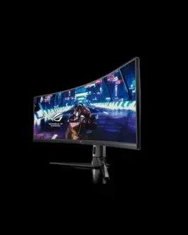 Alternative view of Asus Monitor 49 XG49VQ VA 32:9 (3840 x 1080) ROG Strix 144Hz 4ms 1200nit 125% sRGB HDR400 HDMI DP USB B 2xUSB3.0 Speaker