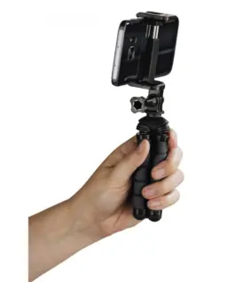 Hama Mini-tripod flex 2in1 14 cm черен