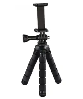 Hama Mini-tripod flex 2in1 14 cm черен