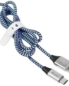 Alternative view of Tracer кабел USB 2.0 Type-C male - C male 1,0m черен-blue