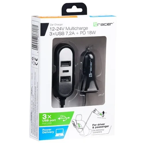 Tracer зарядно за кола 12-24V Multicharge 3xUSB 7
