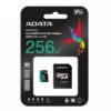 Adata памет card microSD Premier Pro 256 GB UHS1 U3 V30 A2 + адаптер