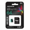 Adata памет card microSD Premier Pro 64 GB UHS1 U3 V30 A2 + адаптер