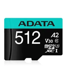 Alternative view of Adata памет card microSD Premier Pro 512 GB UHS1 U3 V30 A2 + адаптер
