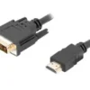 Lanberg кабел HDMI(M)-DVI-D(M) CA-HDDV-10CC-0005-BK 0.5 M черен