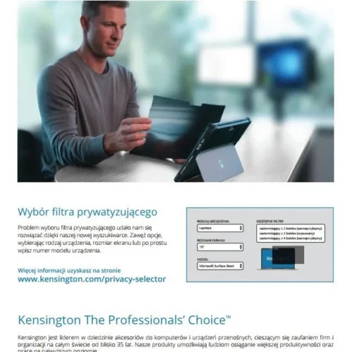 Kensington Privacy Screen 23 inch. 16:9