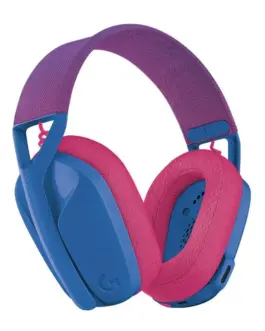 Alternative view of Геймърски безжични слушалки Logitech G435 Lightspeed Wireless, Микрофон, Син/Розов