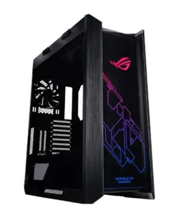 Asus ROG Strix Helios EATX ATX MicroATX MiniIT Aluminum Tempeчервен Glass ABS Plastic