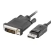 Lanberg кабел DisplayPort v1.2 DVI-D(24+1) 1.8M черен