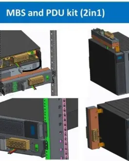 Alternative view of PowerWalker UPS On-Line 6kVA RTG PF1, 2x IEC Out + Terminal, USB/RS-232, LCD, Rack 19 inches + batteries