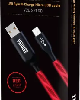 Alternative view of YENKEE кабел YCU 231 червен LED Micro USB 2.0 LED