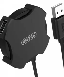 Unitek HUB 4x USB 2.0 micro черен