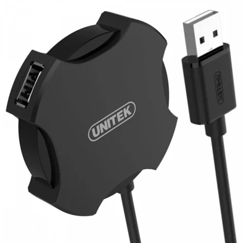Unitek HUB 4x USB 2.0 micro черен