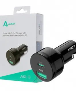 AUKEY зарядно за кола ultrafast CC-Y7 2 CC-Y7 2xUSB Power Delivery 2.0 5.4A 36W
