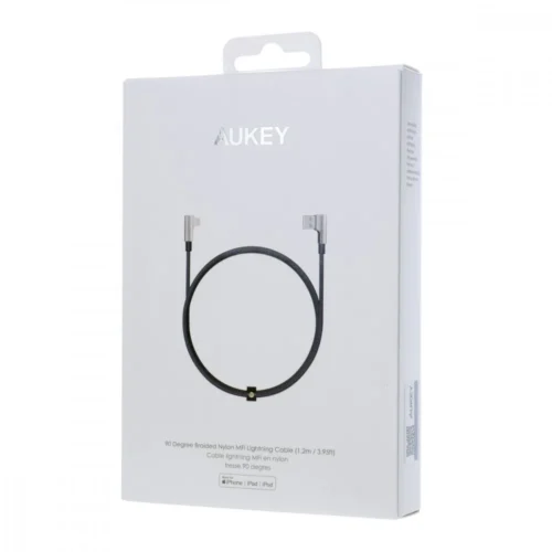 AUKEY CB-BAL6 Nylon 90° кабел Quick Charge USB-Lightning | 1.2m