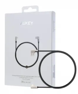 AUKEY CB-BAL6 Nylon 90° кабел Quick Charge USB-Lightning | 1.2m