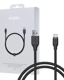 AUKEY CB-AC1 черен nylon quick кабел Quick Charge | FCP | AFC | USB C-USB 3.1 | 1.2m | 5