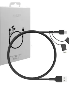 AUKEY CB-BAL5 3in1 fast оплетка Quick Charge micro USB | USB C | Lightning | 1.2m