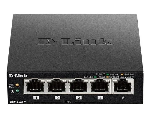 D-Link Switch DGS-1005P 5xGbE