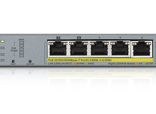 Zyxel GS1350-6HP CCTV PoE LR Switch 60W 802.3BT