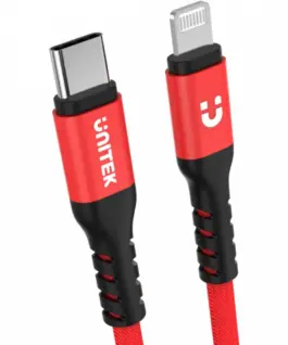 Alternative view of Unitek кабел USB-C - Lightning 1M, M/M, MFI, C14060RD