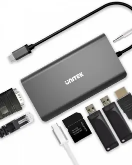 Alternative view of Unitek HUB 8-IN-1 USB3.1 Type-C PD 100W, D1019A
