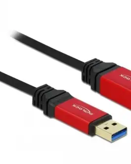 Alternative view of Удължителен кабел Delock USB-A мъжко - USB-А женско, 2 м, Premium, Екраниран, Черен