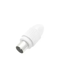 Антенен конектор HAMA Coax plug Коаксиален мъжко Бял