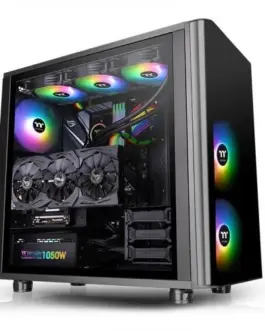 Thermaltake Компютър case - View 31 ARGB Tempeчервен Glass - черен