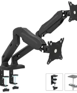 Maclean Desk Mount Hanger For 2 LCD Monitors MC-861