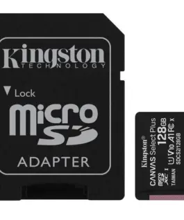 Kingston памет card microSD 128GB Canvas Select Plus 100MB/s