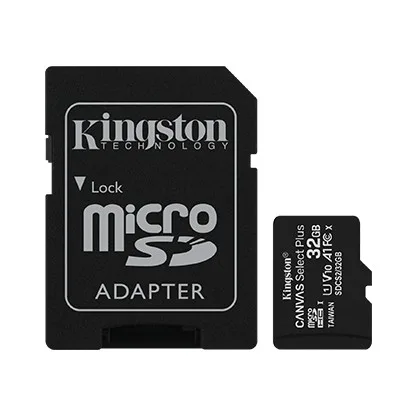 Kingston памет card microSD 32GB Canvas Select Plus 100MB/s адаптер